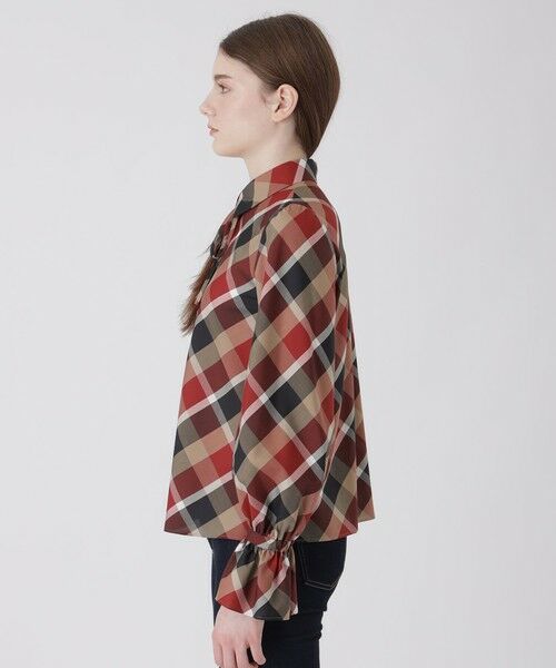 BLUE LABEL / BLACK LABEL CRESTBRIDGE / ブルーレーベル / ブラックレーベル・クレストブリッジ  シャツ・ブラウス | クレストブリッジチェックキャンディスリーブブラウス | 詳細3