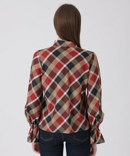 BLUE LABEL / BLACK LABEL CRESTBRIDGE / ブルーレーベル / ブラックレーベル・クレストブリッジ  シャツ・ブラウス | クレストブリッジチェックキャンディスリーブブラウス | 詳細4