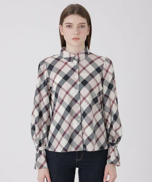 BLUE LABEL / BLACK LABEL CRESTBRIDGE / ブルーレーベル / ブラックレーベル・クレストブリッジ  シャツ・ブラウス | クレストブリッジチェックキャンディスリーブブラウス | 詳細13