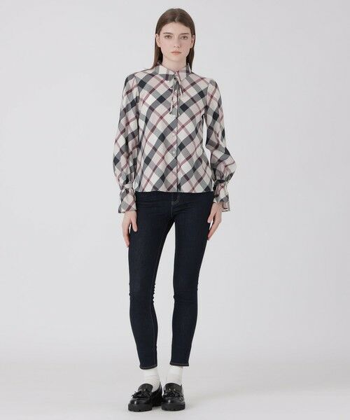BLUE LABEL / BLACK LABEL CRESTBRIDGE / ブルーレーベル / ブラックレーベル・クレストブリッジ  シャツ・ブラウス | クレストブリッジチェックキャンディスリーブブラウス | 詳細9