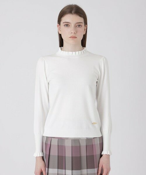 BLUE LABEL / BLACK LABEL CRESTBRIDGE / ブルーレーベル / ブラックレーベル・クレストブリッジ  ニット・セーター | フリルディテールニットプルオーバー | 詳細2