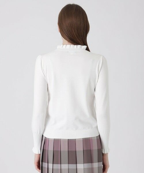 BLUE LABEL / BLACK LABEL CRESTBRIDGE / ブルーレーベル / ブラックレーベル・クレストブリッジ  ニット・セーター | フリルディテールニットプルオーバー | 詳細4