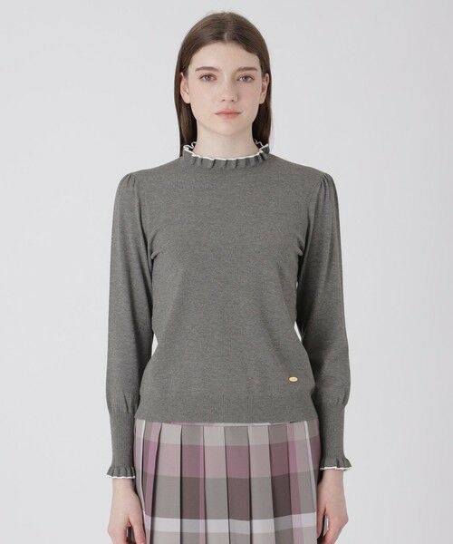 BLUE LABEL / BLACK LABEL CRESTBRIDGE / ブルーレーベル / ブラックレーベル・クレストブリッジ  ニット・セーター | フリルディテールニットプルオーバー | 詳細9