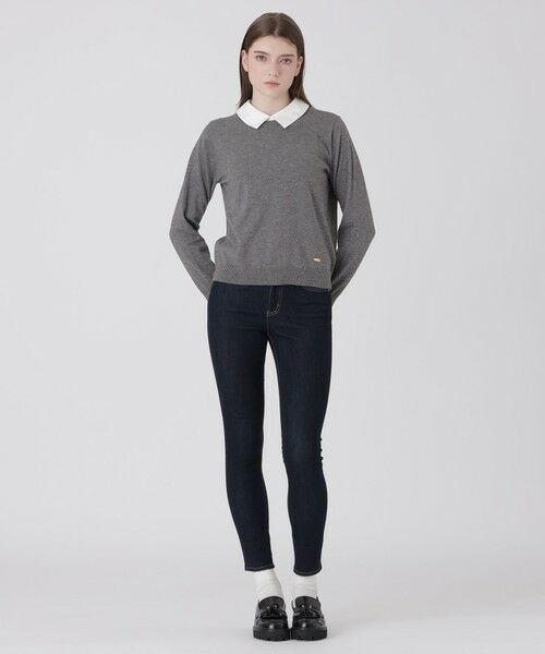 BLUE LABEL / BLACK LABEL CRESTBRIDGE / ブルーレーベル / ブラックレーベル・クレストブリッジ  ニット・セーター | シャツレイヤードドッキングニット | 詳細1