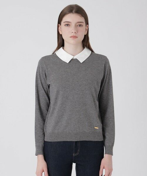 BLUE LABEL / BLACK LABEL CRESTBRIDGE / ブルーレーベル / ブラックレーベル・クレストブリッジ  ニット・セーター | シャツレイヤードドッキングニット | 詳細2