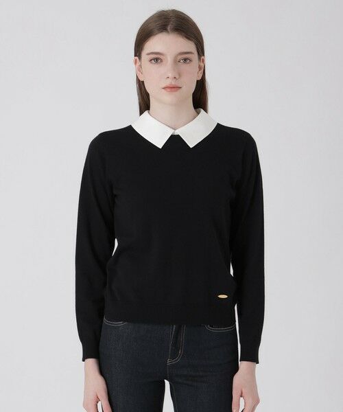 BLUE LABEL / BLACK LABEL CRESTBRIDGE / ブルーレーベル / ブラックレーベル・クレストブリッジ  ニット・セーター | シャツレイヤードドッキングニット | 詳細9