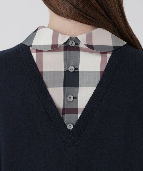 BLUE LABEL / BLACK LABEL CRESTBRIDGE / ブルーレーベル / ブラックレーベル・クレストブリッジ  ニット・セーター | シャツレイヤードドッキングニット | 詳細19