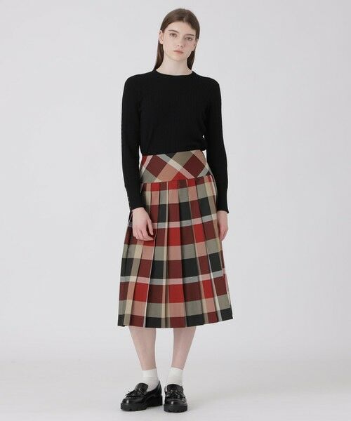 BLUE LABEL / BLACK LABEL CRESTBRIDGE / ブルーレーベル / ブラックレーベル・クレストブリッジ  ミニ・ひざ丈スカート | クレストブリッジチェックポリエステルビエラプリーツスカート | 詳細1