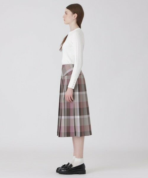 BLUE LABEL / BLACK LABEL CRESTBRIDGE / ブルーレーベル / ブラックレーベル・クレストブリッジ  ミニ・ひざ丈スカート | クレストブリッジチェックポリエステルビエラプリーツスカート | 詳細9