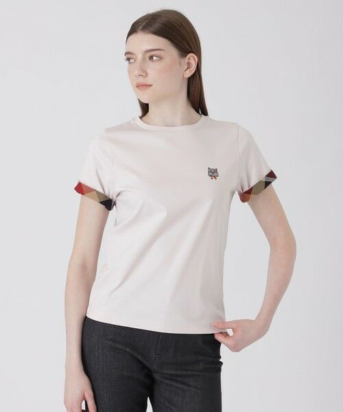 BLUE LABEL / BLACK LABEL CRESTBRIDGE / ブルーレーベル / ブラックレーベル・クレストブリッジ  カットソー | 【一部店舗限定】アニマルワンポイントTシャツ（ピンク1）