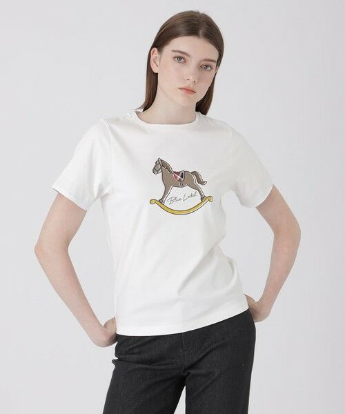 BLUE LABEL / BLACK LABEL CRESTBRIDGE / ブルーレーベル / ブラックレーベル・クレストブリッジ  カットソー | 【一部店舗限定】ロッキンホースTシャツ（ホワイト）