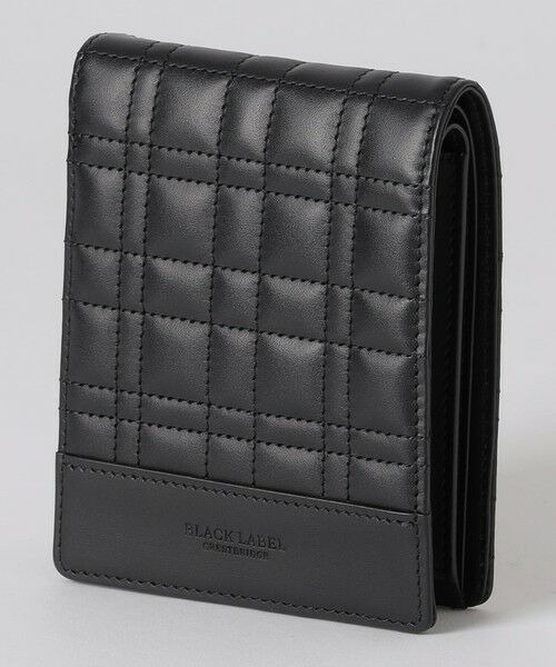BLUE LABEL / BLACK LABEL CRESTBRIDGE / ブルーレーベル / ブラックレーベル・クレストブリッジ  財布・コインケース・マネークリップ | クレストブリッジチェックステッチ2つ折りウォレット（ブラック）