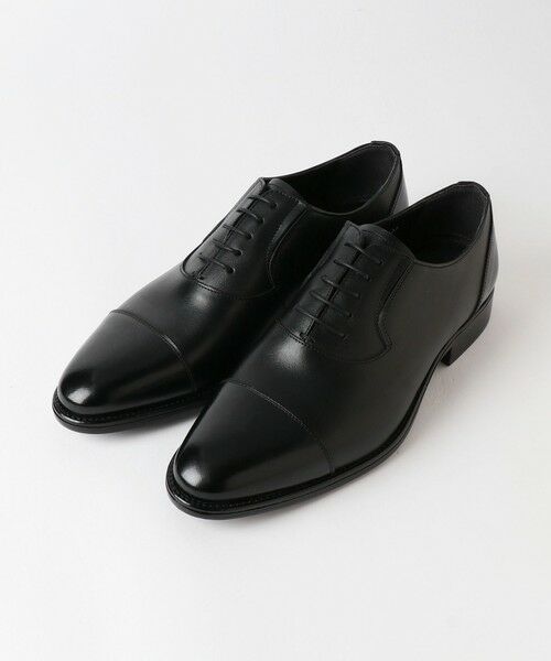 BLUE LABEL / BLACK LABEL CRESTBRIDGE / ブルーレーベル / ブラックレーベル・クレストブリッジ スニーカー | アンティークレザーサイドエラスティックストレートチップ(ブラック)