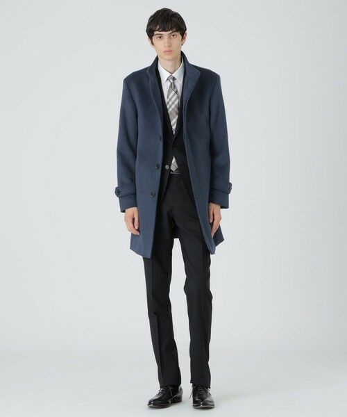 BLUE LABEL / BLACK LABEL CRESTBRIDGE / ブルーレーベル / ブラックレーベル・クレストブリッジ  その他アウター | 【一部店舗限定】ビーバースタンドカラーコート（ブルー2）