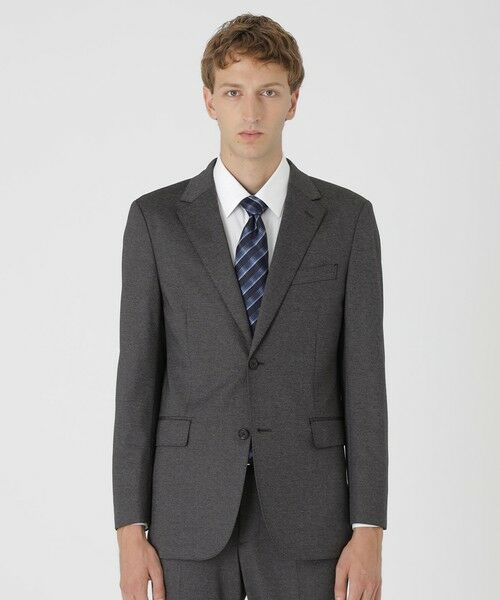 BLUE LABEL / BLACK LABEL CRESTBRIDGE / ブルーレーベル / ブラックレーベル・クレストブリッジ  セットアップ | 【BE FLEX SUIT】シャンブレーバーズアイジャケット（グレー3）