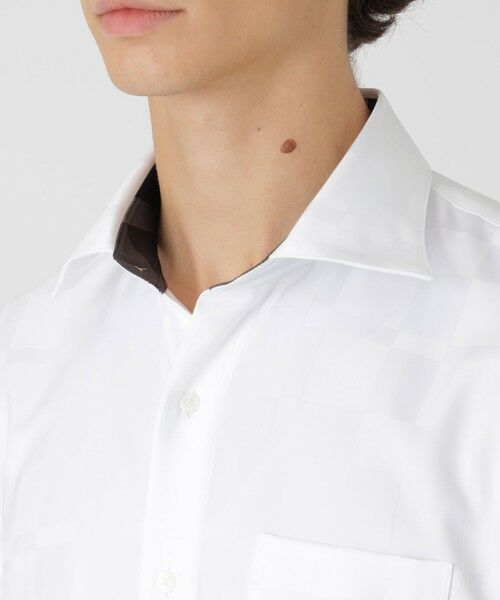 BLUE LABEL / BLACK LABEL CRESTBRIDGE / ブルーレーベル / ブラックレーベル・クレストブリッジ  シャツ・ブラウス | ハーフスケールシャドークレストブリッジチェックセミワイドカラーシャツ | 詳細4