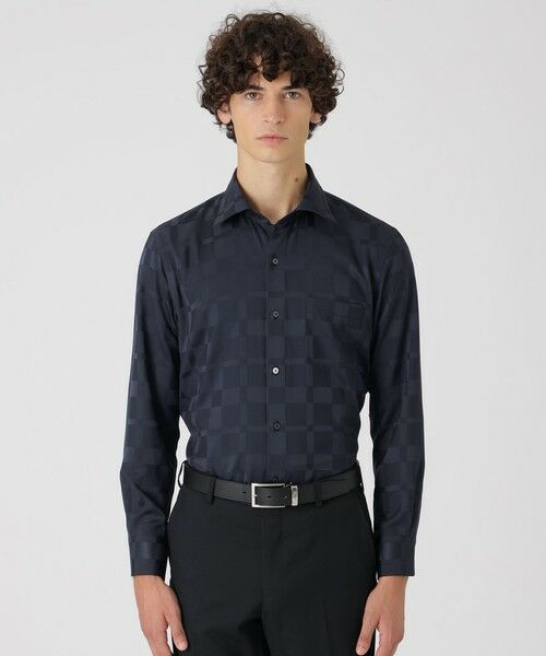 BLUE LABEL / BLACK LABEL CRESTBRIDGE / ブルーレーベル / ブラックレーベル・クレストブリッジ  シャツ・ブラウス | ハーフスケールシャドークレストブリッジチェックセミワイドカラーシャツ | 詳細11