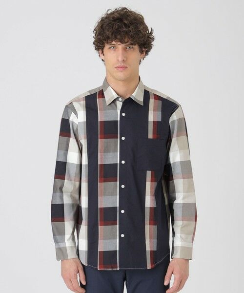 BLUE LABEL / BLACK LABEL CRESTBRIDGE / ブルーレーベル / ブラックレーベル・クレストブリッジ  シャツ・ブラウス | 【一部店舗限定】パネルクレストブリッジチェックシャツ（ベージュ8）