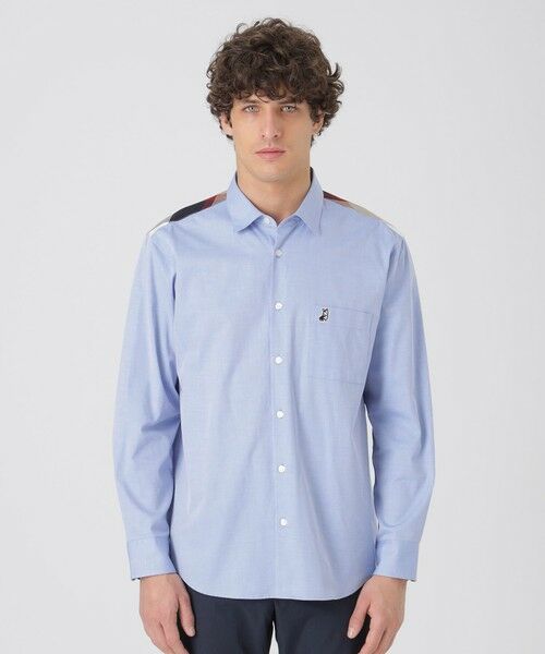 BLUE LABEL / BLACK LABEL CRESTBRIDGE / ブルーレーベル / ブラックレーベル・クレストブリッジ  シャツ・ブラウス | 【一部店舗限定】コーギーエンブロイダリーショルダーチェックシャツ（ブルー4）