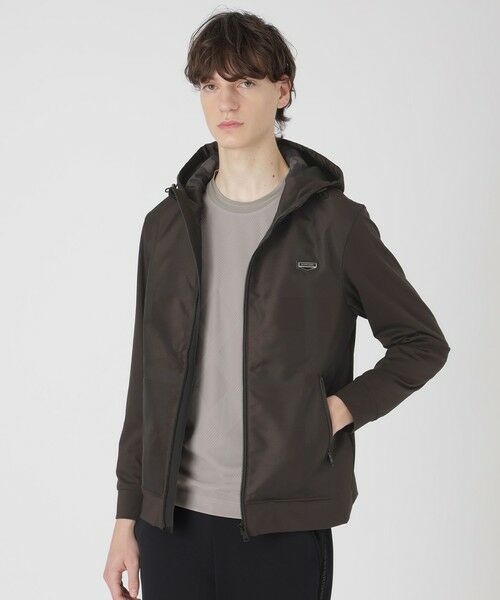 BLUE LABEL / BLACK LABEL CRESTBRIDGE / ブルーレーベル / ブラックレーベル・クレストブリッジ カットソー | 【BLACK lab.】シャドーチェックハイブリッドパーカー(ブラウン7)
