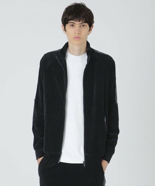 BLUE LABEL / BLACK LABEL CRESTBRIDGE / ブルーレーベル / ブラックレーベル・クレストブリッジ  カットソー | 【BLACK lab.】ベロアジャージートラックジャケット（ブラック）