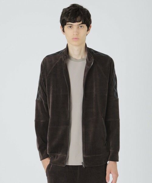 BLUE LABEL / BLACK LABEL CRESTBRIDGE / ブルーレーベル / ブラックレーベル・クレストブリッジ  カットソー | 【BLACK lab.】ベロアジャージートラックジャケット（ブラウン9）