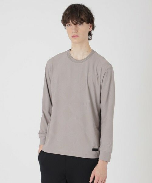 BLUE LABEL / BLACK LABEL CRESTBRIDGE / ブルーレーベル / ブラックレーベル・クレストブリッジ  カットソー | 【BLACK lab.】バイアスシャドーチェックカットソー（ベージュ3）
