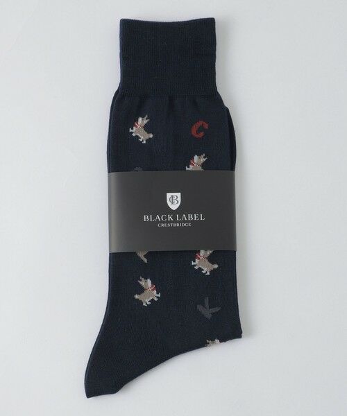 BLUE LABEL / BLACK LABEL CRESTBRIDGE / ブルーレーベル / ブラックレーベル・クレストブリッジ  その他小物 | ランダムロゴコーギーソックス（ネイビー1）