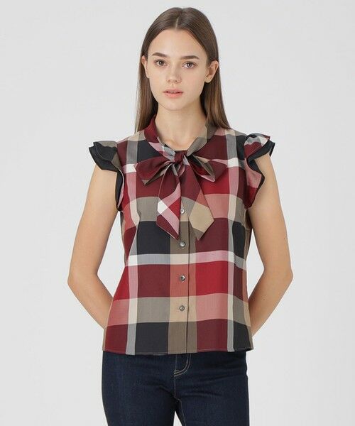 BLUE LABEL / BLACK LABEL CRESTBRIDGE / ブルーレーベル / ブラックレーベル・クレストブリッジ  シャツ・ブラウス | 【原宿限定】フリルスリーブブラウス（レッド1）