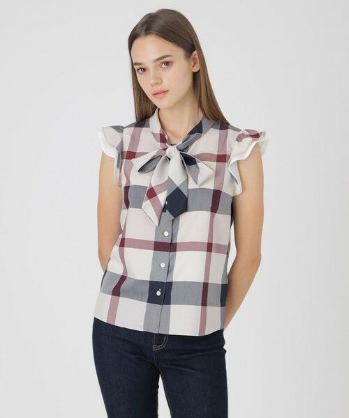 BLUE LABEL / BLACK LABEL CRESTBRIDGE / ブルーレーベル / ブラックレーベル・クレストブリッジ  シャツ・ブラウス | 【原宿限定】フリルスリーブブラウス（パープル6）
