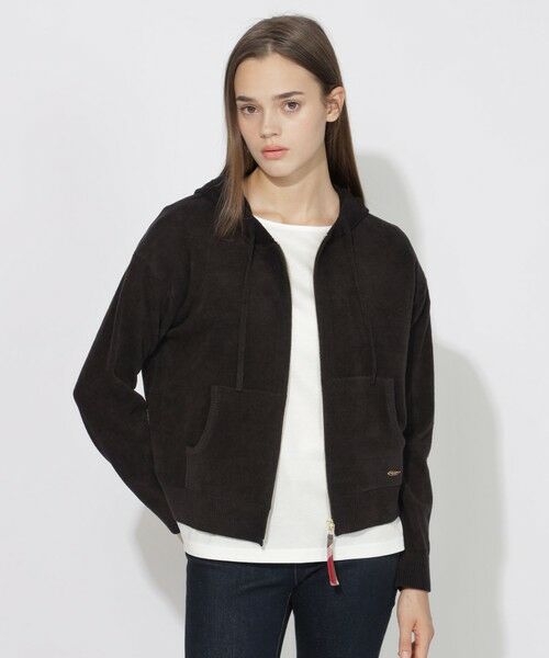 BLUE LABEL / BLACK LABEL CRESTBRIDGE / ブルーレーベル / ブラックレーベル・クレストブリッジ  ニット・セーター | 【EC・サテライト店限定】ニットフーディー（ブラック）