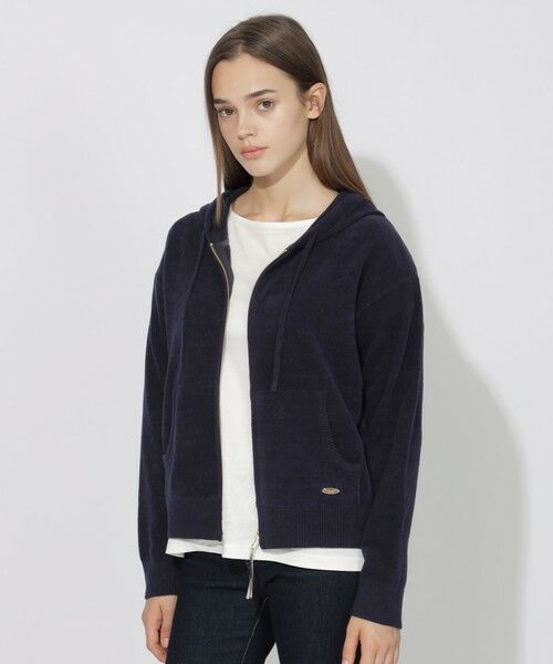 BLUE LABEL / BLACK LABEL CRESTBRIDGE / ブルーレーベル / ブラックレーベル・クレストブリッジ  ニット・セーター | 【EC・サテライト店限定】ニットフーディー（ネイビー3）