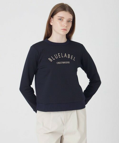 BLUE LABEL / BLACK LABEL CRESTBRIDGE / ブルーレーベル / ブラックレーベル・クレストブリッジ  カットソー | ロゴプリントプルオーバー（ネイビー3）