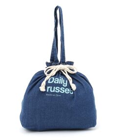 ＊＊Daily russet / デイリーラシット トートバッグ | ライトデニム巾着トートバッグ（M）