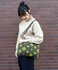 ＊＊Daily russet / デイリーラシット ショルダーバッグ | ニットジャガードフラットショルダーバッグ