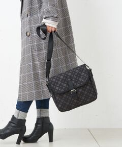 ＊＊Daily russet / デイリーラシット ショルダーバッグ | モノグラムプリントフラップベルトショルダーバッグ