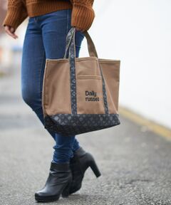 ＊＊Daily russet / デイリーラシット トートバッグ | 【WEB限定】ロゴキャンバストートバッグ（L）