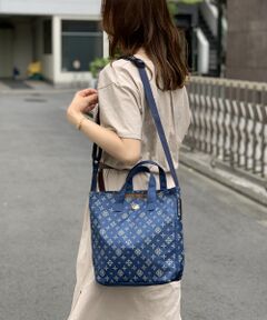 ＊＊Daily russet / デイリーラシット トートバッグ | モノグラムプリント裏加工ナイロンショルダー付トートバッグ