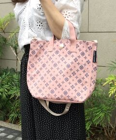 ＊＊Daily russet / デイリーラシット トートバッグ | モノグラムプリント裏加工ナイロンショルダー付トートバッグ