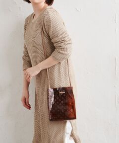 PVC モノグラムスクエアショルダーバッグ