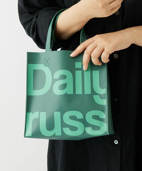 Daily russet / デイリーラシット トートバッグ | 【雨の日OK】ビッグロゴターポリンスクエアトートバッグ（S） | 詳細25