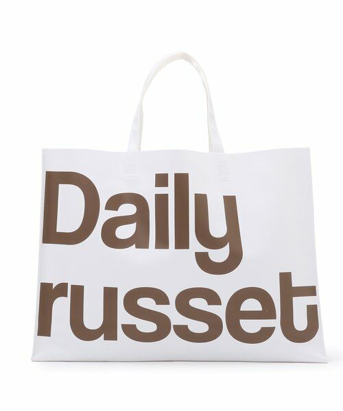 Daily russet / デイリーラシット トートバッグ | 【雨の日OK】ビッグロゴターポリンスクエアトートバッグ（L） | 詳細1