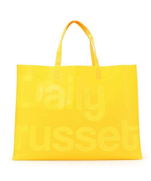 Daily russet / デイリーラシット トートバッグ | 【雨の日OK】ビッグロゴターポリンスクエアトートバッグ（L） | 詳細3