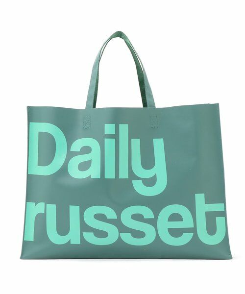 Daily russet / デイリーラシット トートバッグ | 【雨の日OK】ビッグロゴターポリンスクエアトートバッグ（L） | 詳細16