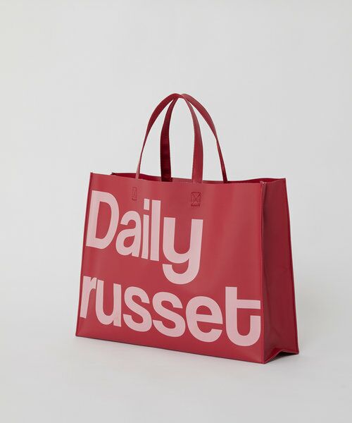 Daily russet / デイリーラシット トートバッグ | 【雨の日OK】ビッグロゴターポリンスクエアトートバッグ（L） | 詳細18