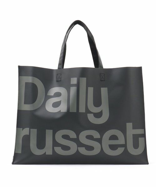 Daily russet / デイリーラシット トートバッグ | 【雨の日OK】ビッグロゴターポリンスクエアトートバッグ（L） | 詳細26