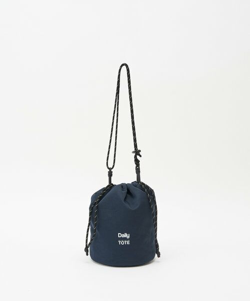 新品＊デイリー ラシット 巾着 ショルダー バッグ ネイビー