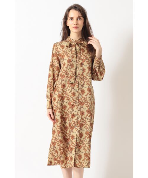 DAKS/ダックス フラワーリボン 2WAYワンピース ベージュ 42 DAKS/ダックス フラワーリボン 2WAYワンピース ベージュ 42