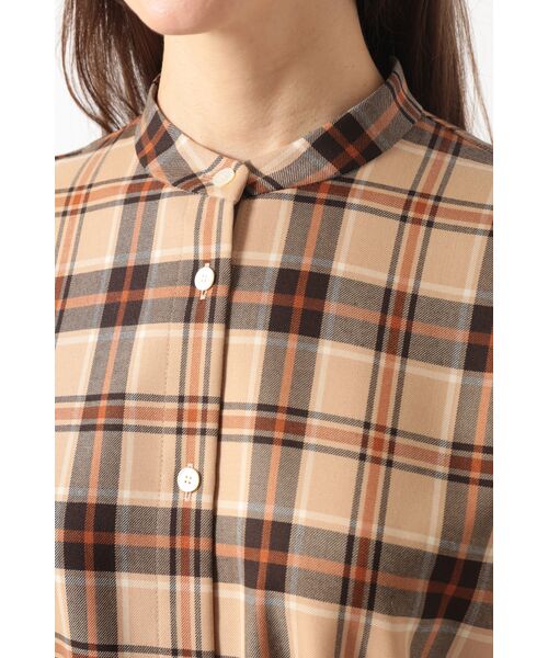 DAKS / ダックス ドレス | タータンチェック バンドカラーワンピース | 詳細3