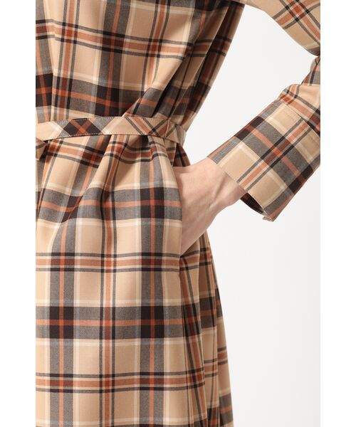 DAKS / ダックス ドレス | タータンチェック バンドカラーワンピース | 詳細5